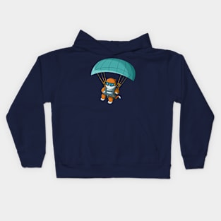 Paragliding cat Kids Hoodie